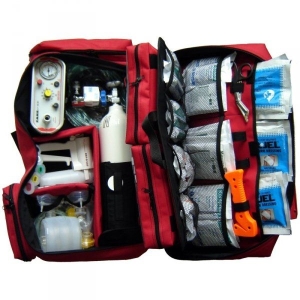 PSP-R1 w torbie z kpl. szyn Kramera i respiratorem transportowym Care Vent ALS+